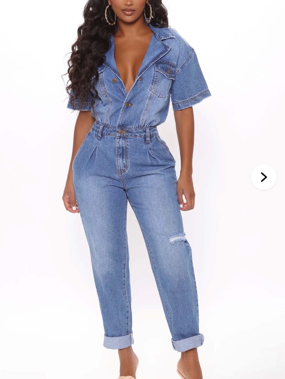 Fashion Nova denim jumpsuit